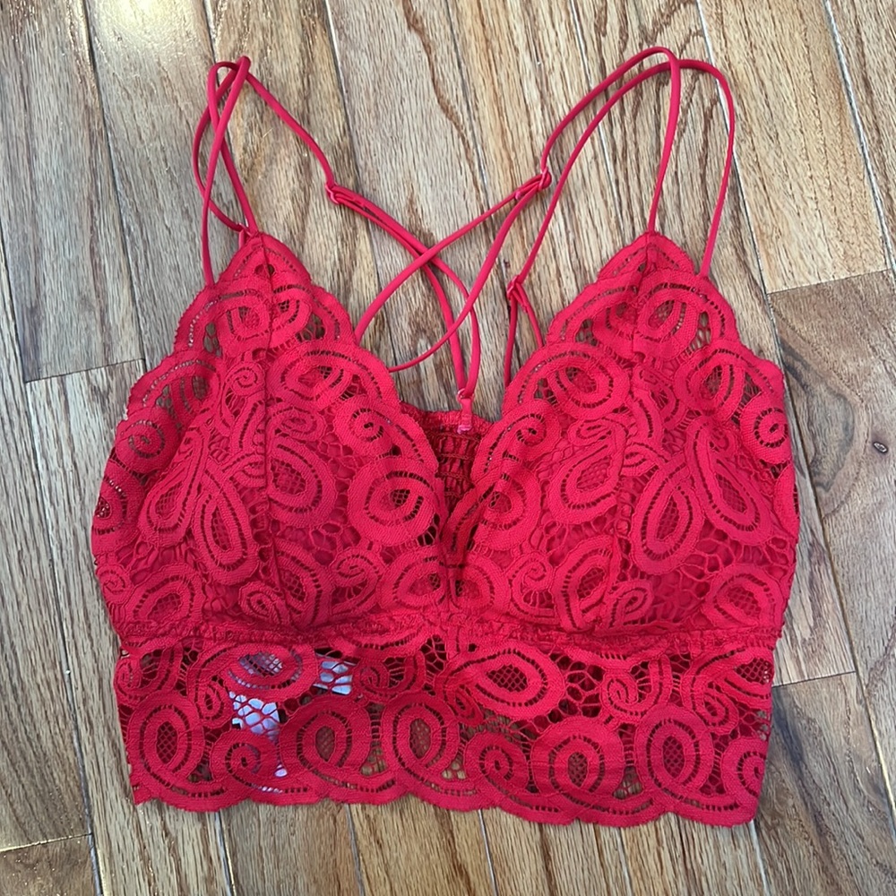 Victorias Secret PINK Red Lace Bralette